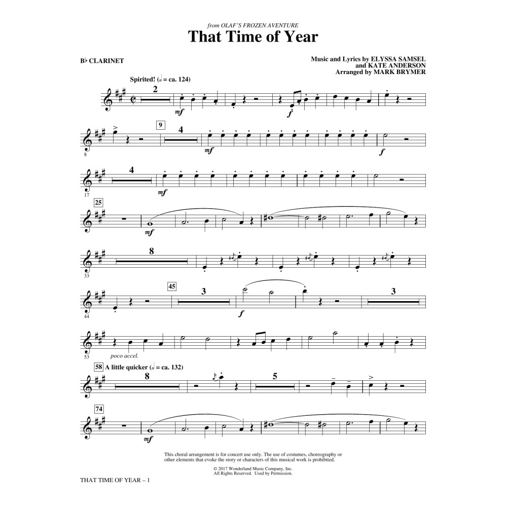 That Time of Year - Bb Clarinet