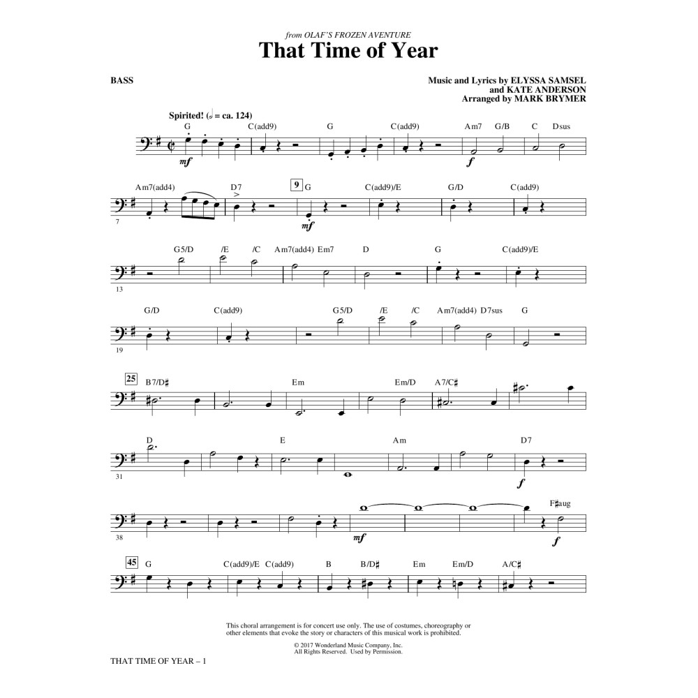 That Time of Year - Bass