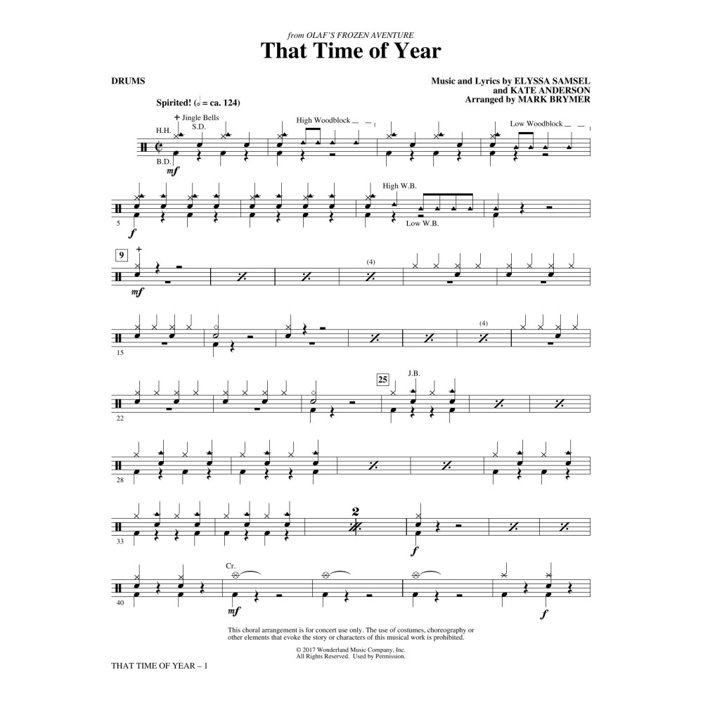 That Time of Year - Drums