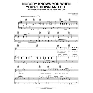 Nobody Knows You When You're Down And Out (Nobody Knows When You're Down And Out)