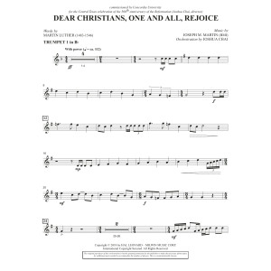 Dear Christians, One And All, Rejoice - Bb Trumpet 1