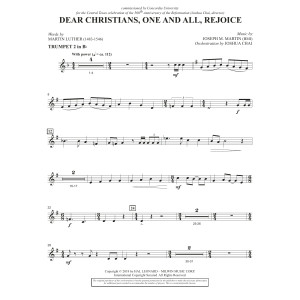 Dear Christians, One And All, Rejoice - Bb Trumpet 2
