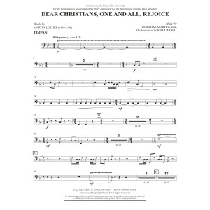 Dear Christians, One And All, Rejoice - Timpani