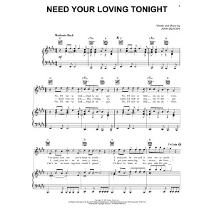 Need Your Loving Tonight