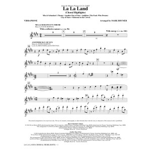 La La Land: Choral Highlights (arr. Mark Brymer) - Vibraphone