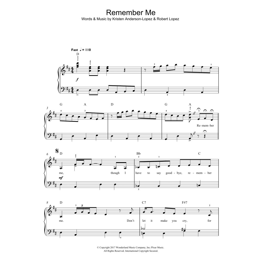 Remember Me (Ernesto de la Cruz) (from Coco)