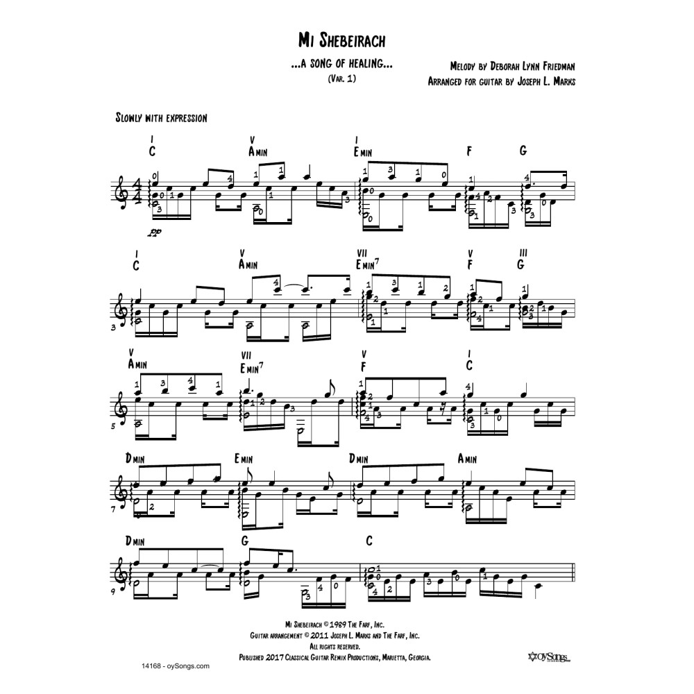 Mi Shebeirach Var 1 (arr. Joe Marks)