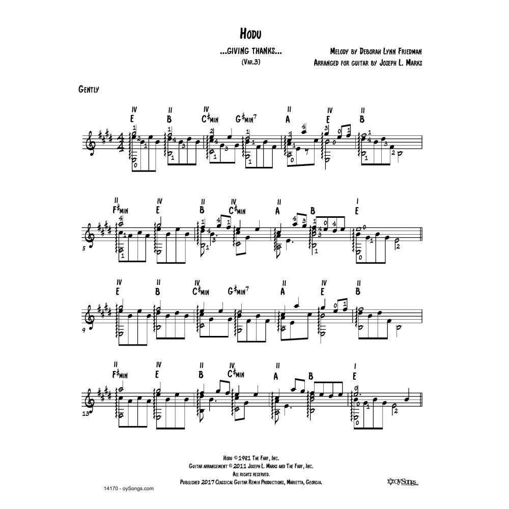 Hodu Var 3 (arr. Joe Marks)