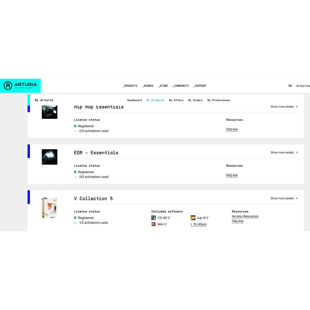 Arturia sintetizadores de software (bundles) - Efectos/amplificadores y una caja de ritmos (Spark)