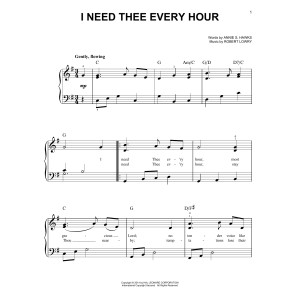 I Need Thee Every Hour