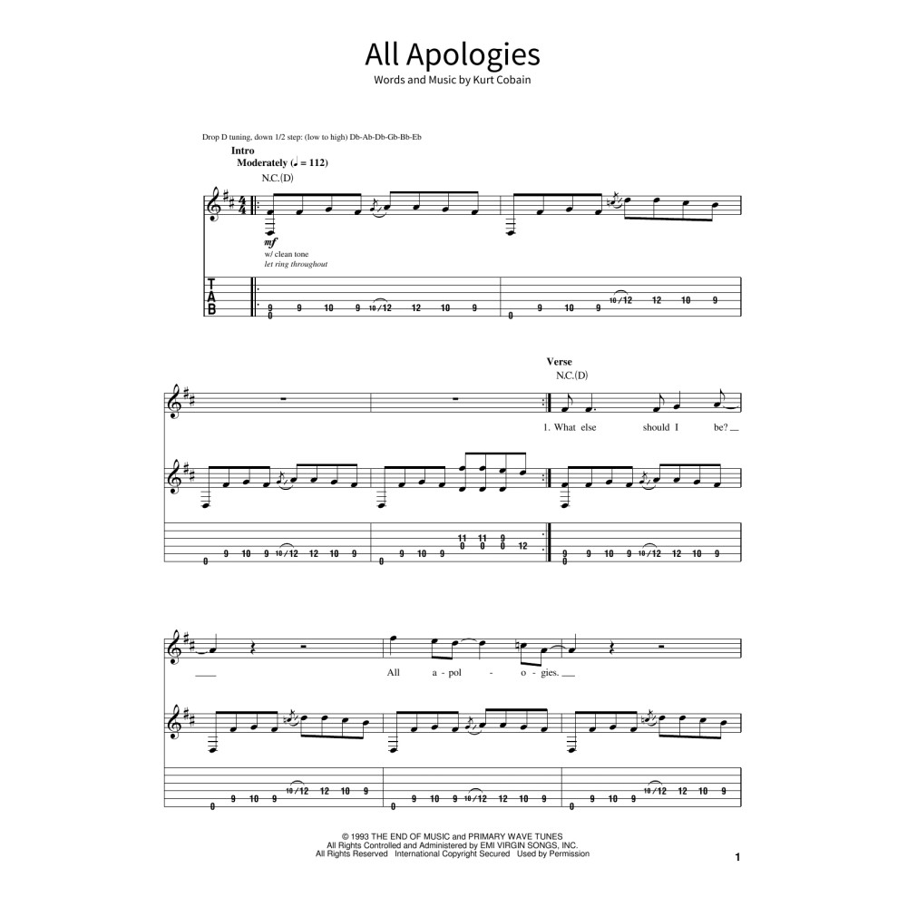 All Apologies