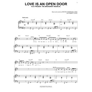 Love Is An Open Door (from Frozen: The Broadway Musical)