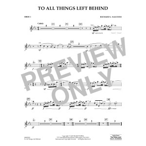 To All Things Left Behind - Oboe 1