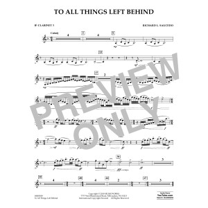 To All Things Left Behind - Bb Clarinet 3