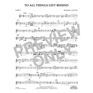 To All Things Left Behind - F Horn 1