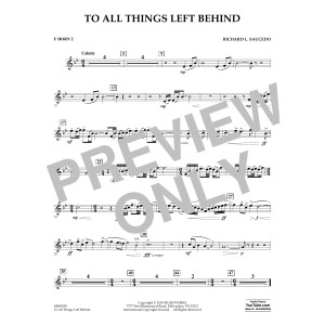 To All Things Left Behind - F Horn 2