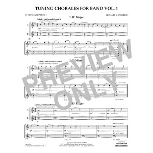 Tuning Chorales for Band - Eb Alto Saxophone 1