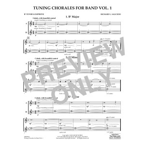 Tuning Chorales for Band - Bb Tenor Saxophone