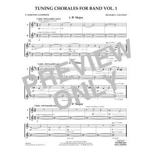 Tuning Chorales for Band - Eb Baritone Saxophone