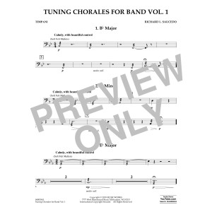 Tuning Chorales for Band - Timpani