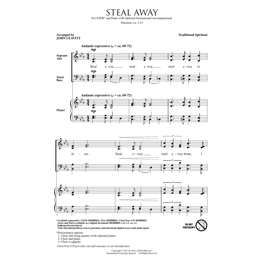 Steal Away (Steal Away To Jesus)