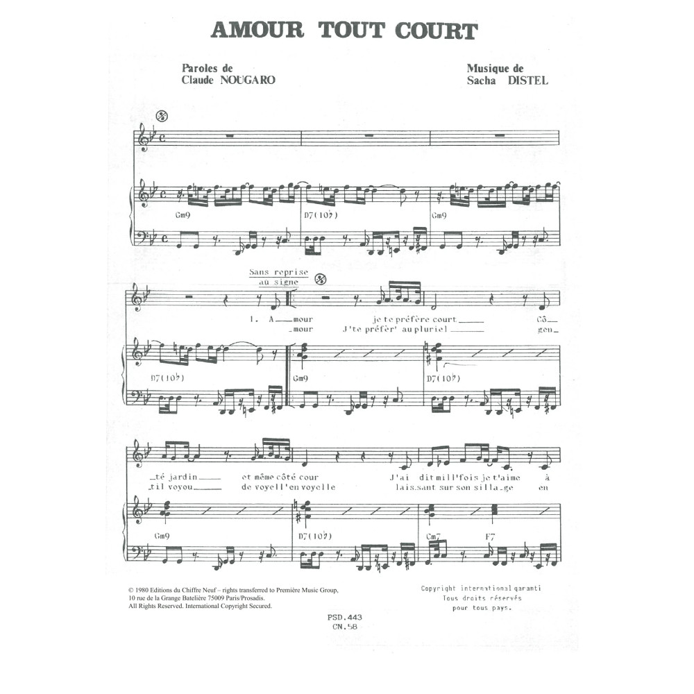 Amour Tout Court