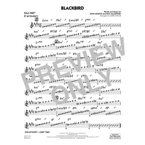 Blackbird - Eb Solo Sheet