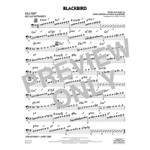 Blackbird - Bass Clef Solo Sheet
