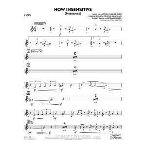 How Insensitive (Insensatez) - F Horn