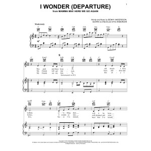 I Wonder (Departure) (from Mamma Mia! Here We Go Again)
