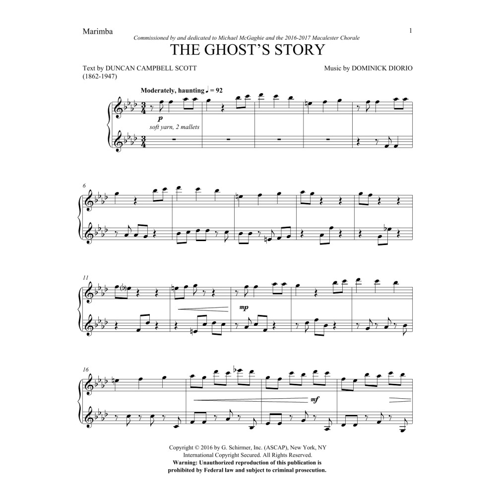 The Ghost's Story - Marimba