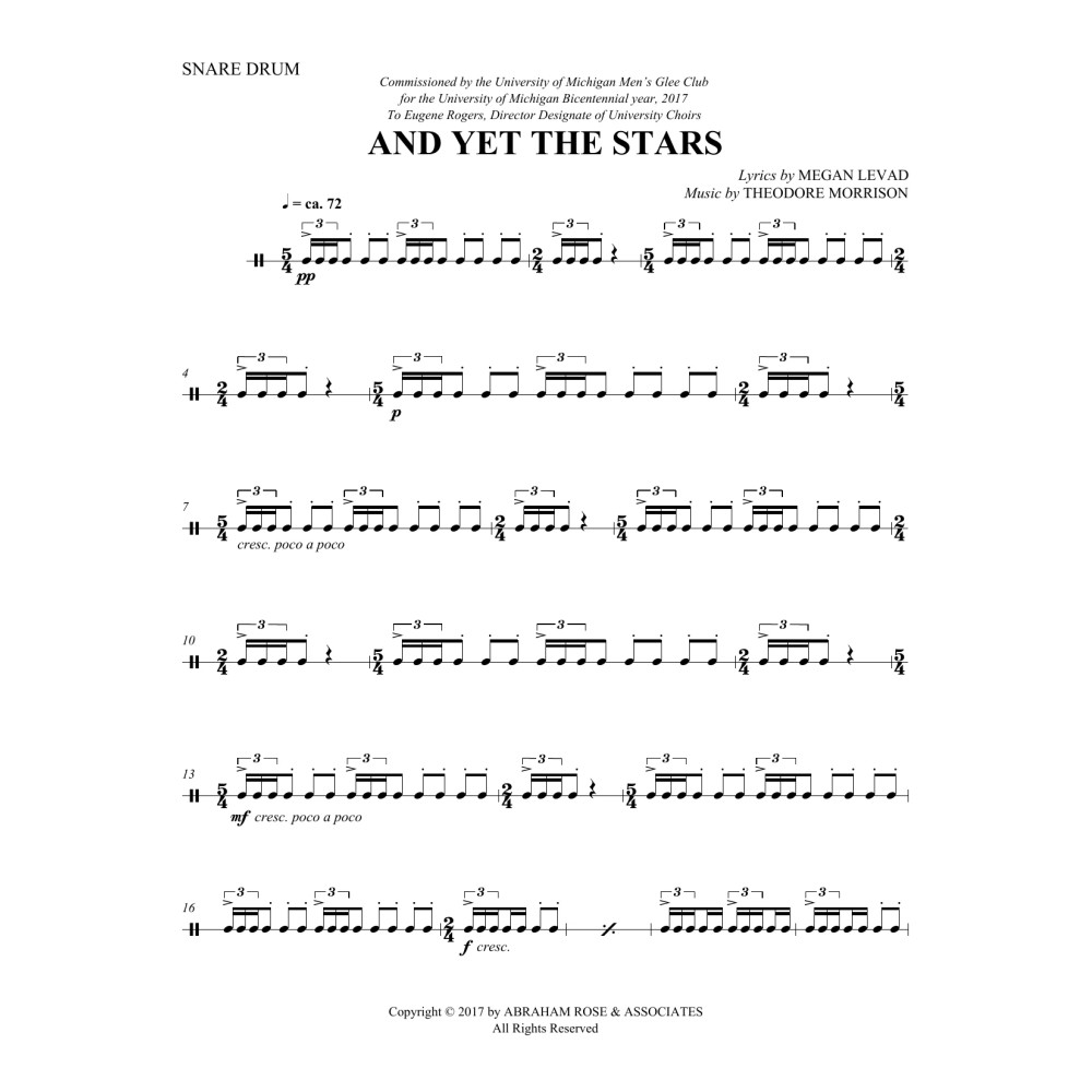 And Yet the Stars - Snare Drum
