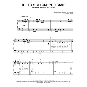 Day Before You Came (from Mamma Mia! Here We Go Again)