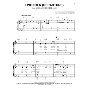 I Wonder (Departure) (from Mamma Mia! Here We Go Again)