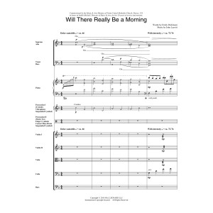 Will There Really Be A Morning - Score