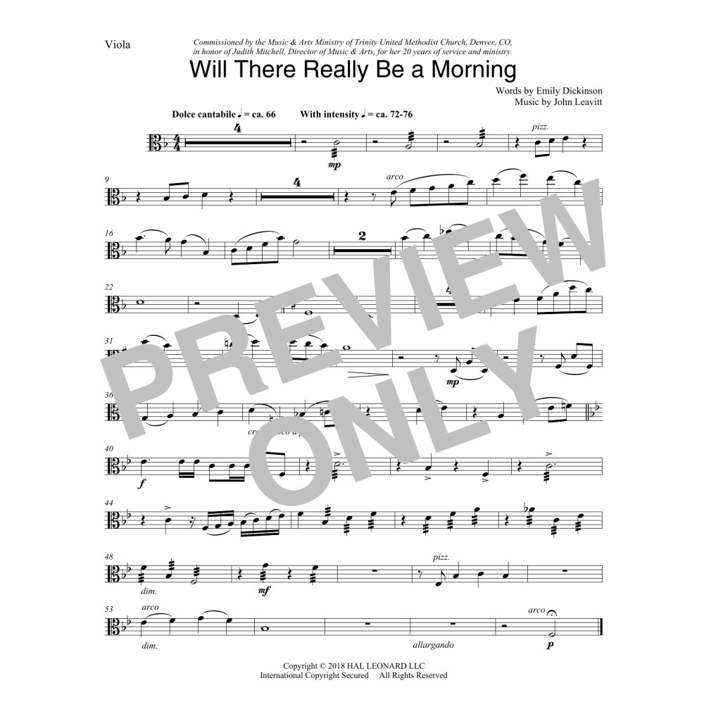 Will There Really Be A Morning - Viola