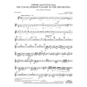 Theme and Fugue from The Young Person's Guide to the Orchestra - Bb Clarinet 2