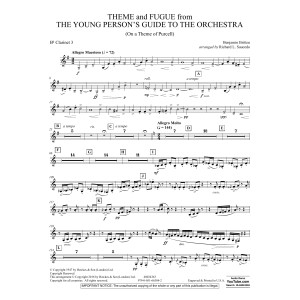 Theme and Fugue from The Young Person's Guide to the Orchestra - Bb Clarinet 3