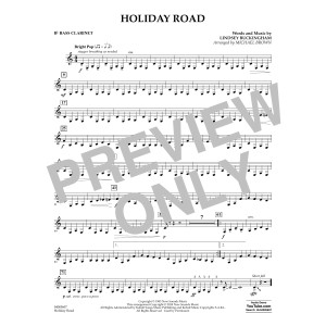 Holiday Road (from National Lampoon's Vacation) (arr. Michael Brown) - Bb Bass Clarinet