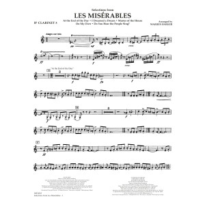 Selections from Les Misérables (arr. Warren Barker) - Bb Clarinet 3