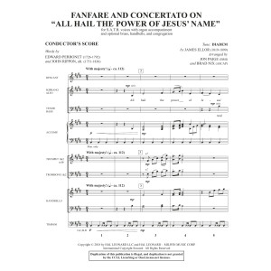 Fanfare And Concertato on "All Hail the Power of Jesus' Name" - Full Score