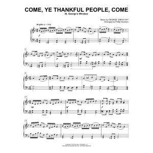 Come, Ye Thankful People, Come (arr. Phillip Keveren)