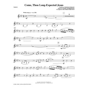 Come, Thou Long-Expected Jesus (arr. Heather Sorenson) - Violin