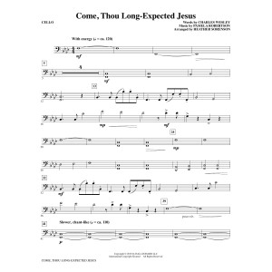 Come, Thou Long-Expected Jesus (arr. Heather Sorenson) - Cello
