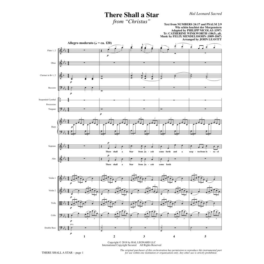 There Shall a Star (arr. John Leavitt) - Full Score