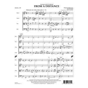 From a Distance (arr. Larry Moore) - Full Score