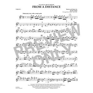 From a Distance (arr. Larry Moore) - Violin 1