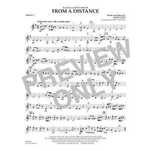 From a Distance (arr. Larry Moore) - Violin 2