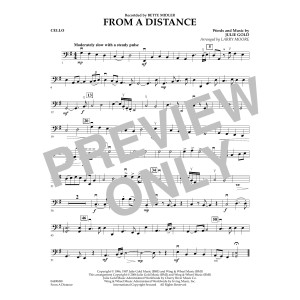 From a Distance (arr. Larry Moore) - Cello