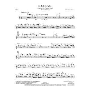 Blue Lake (Overture for Concert Band) - Flute 1